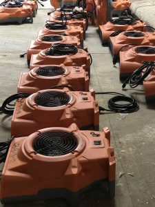 commercial restoration job air movers